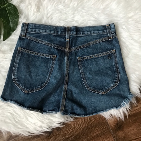 Rag and Bone • Lou High Rise Denim Cutoff Shorts - Picture 6 of 8